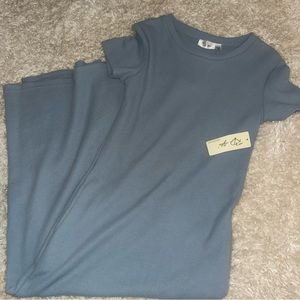 Maxi Dress with a waffle material